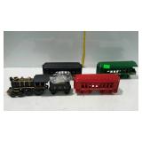 Replica cast iron train set, steam locomotive