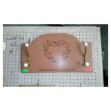 Wall hanging coat rack. Hand painted. 20"×11".