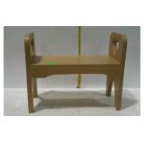 Painted home decor doll settee bench with heart