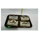 Four Chevron collectible replica trucks in boxes,