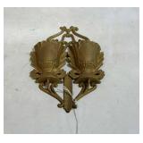 Cast iron match stick holder double holding bins,