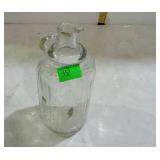 Vinegar cruet, pint size clear glass no markings