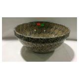 Sponge ware big pottery mixing bowl, 15" dia