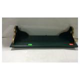 Wooden home wall decor shelf, gold trimmed and