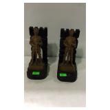 Pair of Knight Figure Bookends plastic knights on
