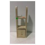 Home decor wood painted rack 2 open top shelves