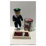 Advertising decor lot, Van Dyck Cigar box,