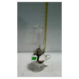 Oil lamp, clear glass finger oil lamp with