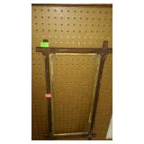 Wooden picture frame, cross bar with leaf design -