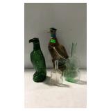 Bottles - two violin shaped, one eagle and one