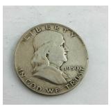Silver Franklin half dollar - 1950