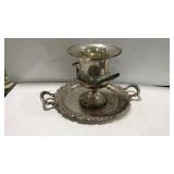Silver Plated champagne bucket and 12" serving