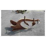 Vintage John Deere Single bottom plow, from