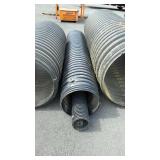Black culvert drain pipe section 15" dia. X 8ft