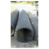 Black culvert drain pipe section 23" dia. x 12ft