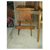 Rustic styled counter stool or plant stand, 14 x