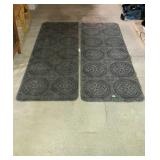 Pair of hallway runner rugs, rubber backed, 24 x