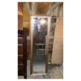 Wall hanging mirror, measures 15 inches wide, by