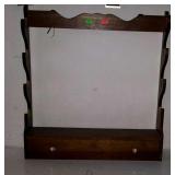 Wall hanging gun rack, holds four guns