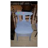 Blue painted chair