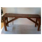 Small wooden bench, measures 30 inches long