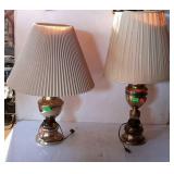 Pair of home decor designer lamps with shades