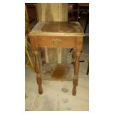 Single drawer nightstand with undershelf.