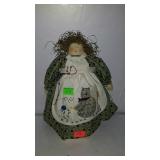Country style stuffed doll with "natural" mossy