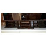 Multi section decorative wall shelf 48x7x9