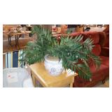 Artificial plant in Asian planter - planter is