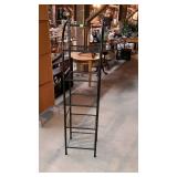 five section shelf black 13x11x55