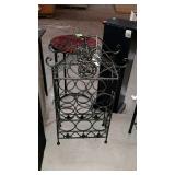 Wine rack holds 11 bottles 28in tall