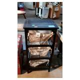 Pantry style kitchen organizer with pull out