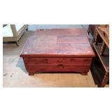 Pine hope chest 32x17x14 some scratching and wear