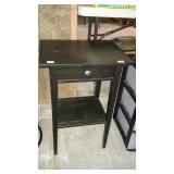 Single drawer stand with undershelf. 18"×14"×28".