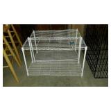 Two metal wire shoe shelves, each is 31 x 13 x