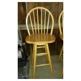 Windsor style swivel bar stool, 29" to seat match