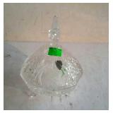 Clear crystal covered dish
