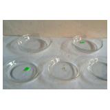 Five Pyrex pie plates