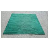 All green wool rug does need to be cleaned,