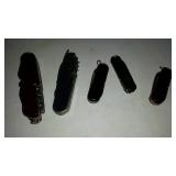 Five pocket knives