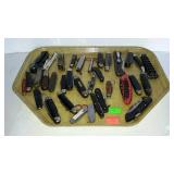 Tray of pocket knives
