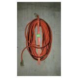 Orange extension cord with winding bar
