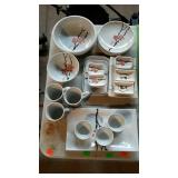 Asian style floral dishes, 23-pcs total