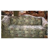 Bassett three cushion sofa with multi color