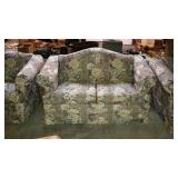 Bassett two cushion love seat with multi color