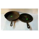 Cast iron griddle and pan