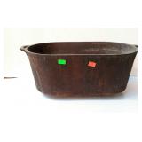 Cast iron boiler footed with gate marks 24in long