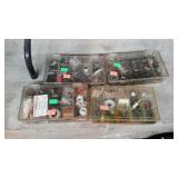 4 Plastic organizers of misc hardware