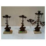 Group of three candle holders